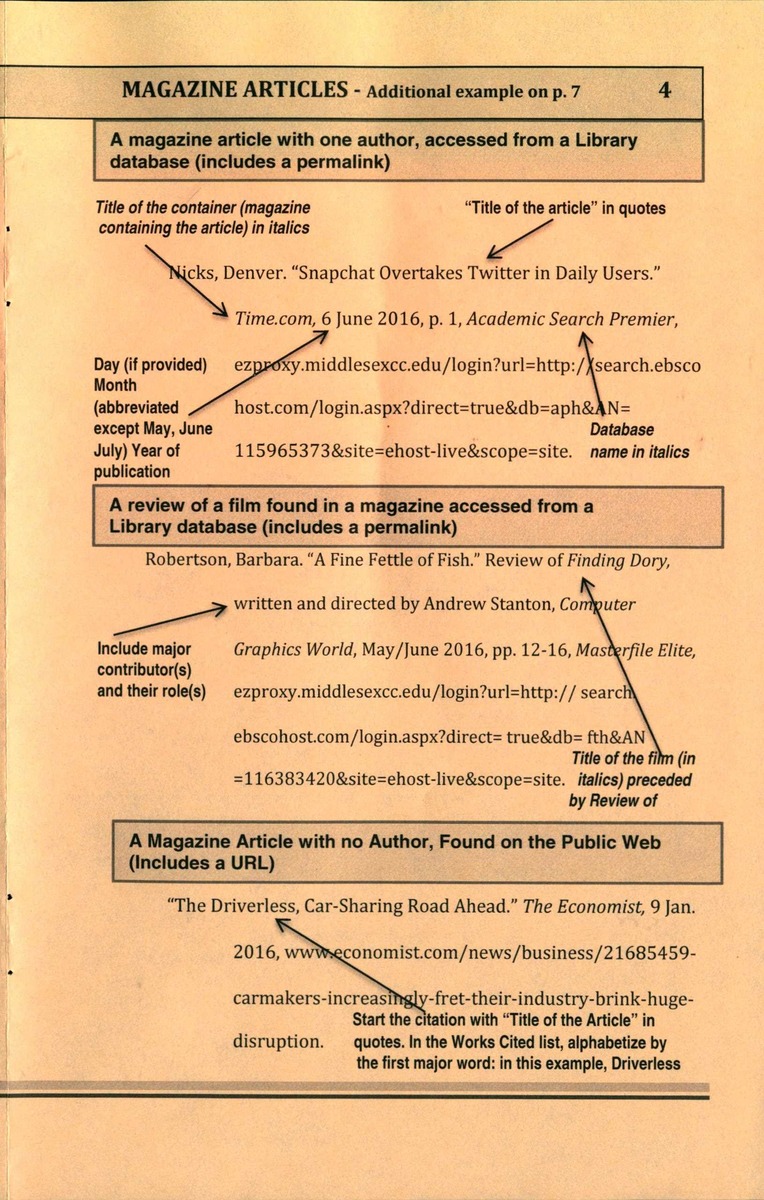 Citing Your Sources - MLA Format - Page 5